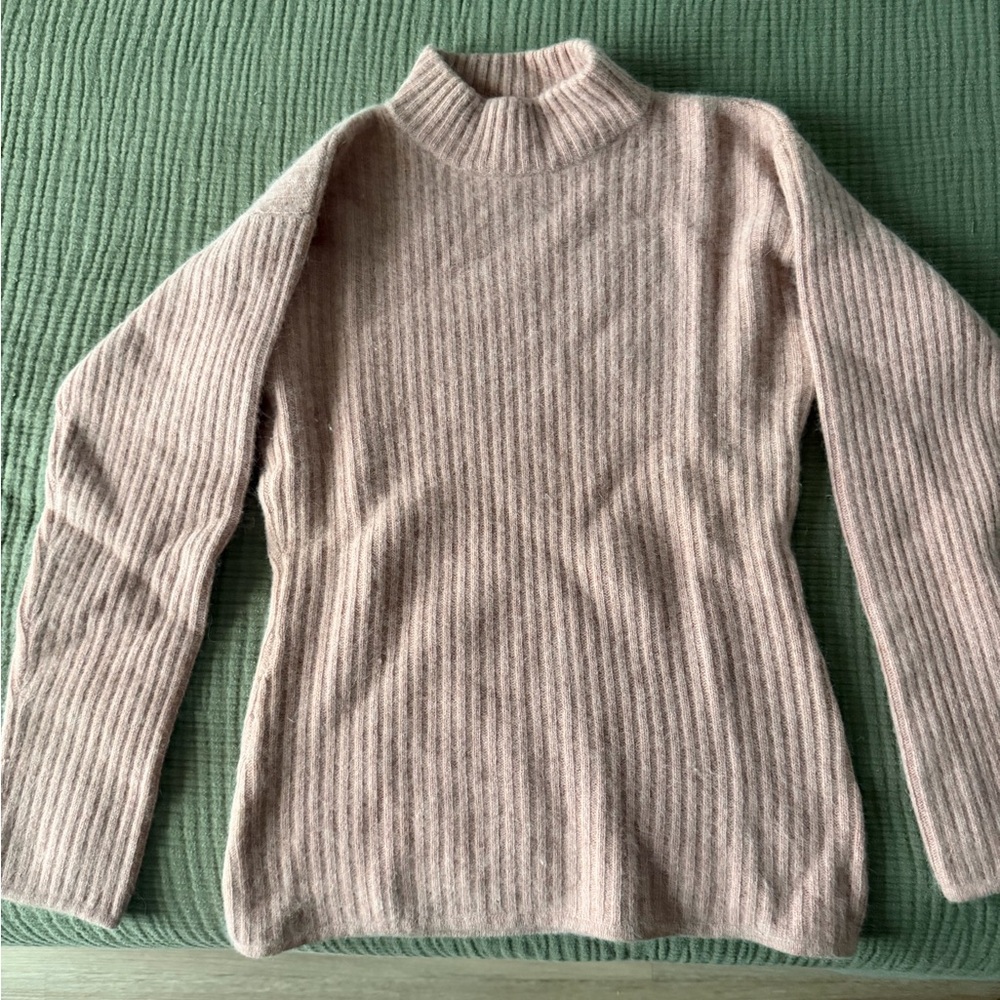 Pink mock neck sweater